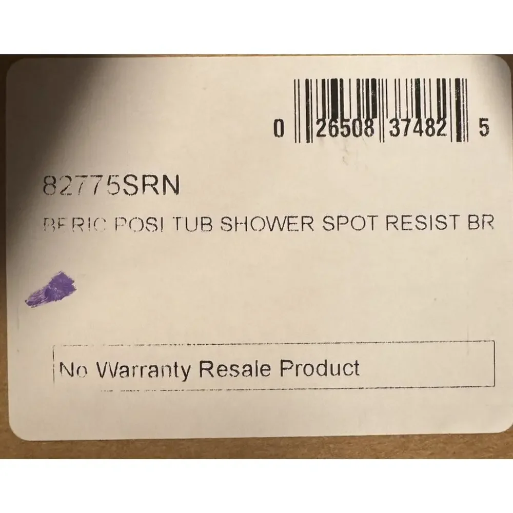 MOEN 82775BL Beric Tub & Shower Trim Posi-Temp Brushed Nickel W/Valve